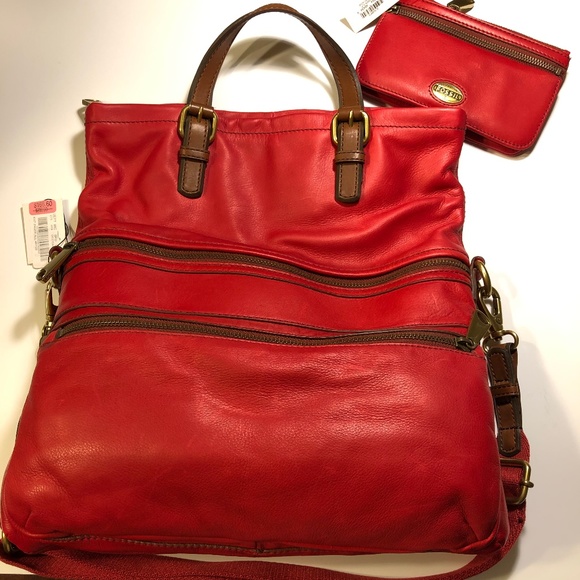 Fossil Handbags - FOSSIL EXPLORER HANDBAG AND WALLET NEW